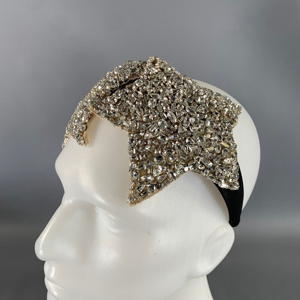 DOLCE & GABBANA Black Silver Rhinestones Tiara